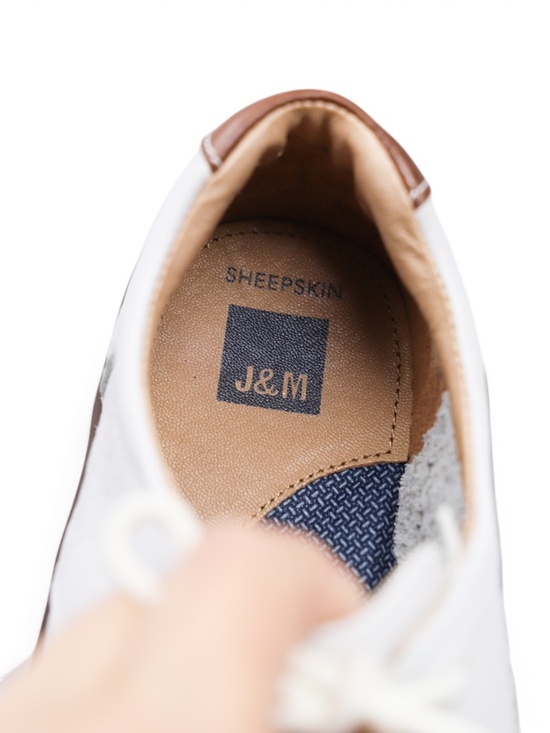 Johnston & Murphy McGuffey Sheepskin White Leather Lace-Up Shoes – Men\'s Size 9. main image 9